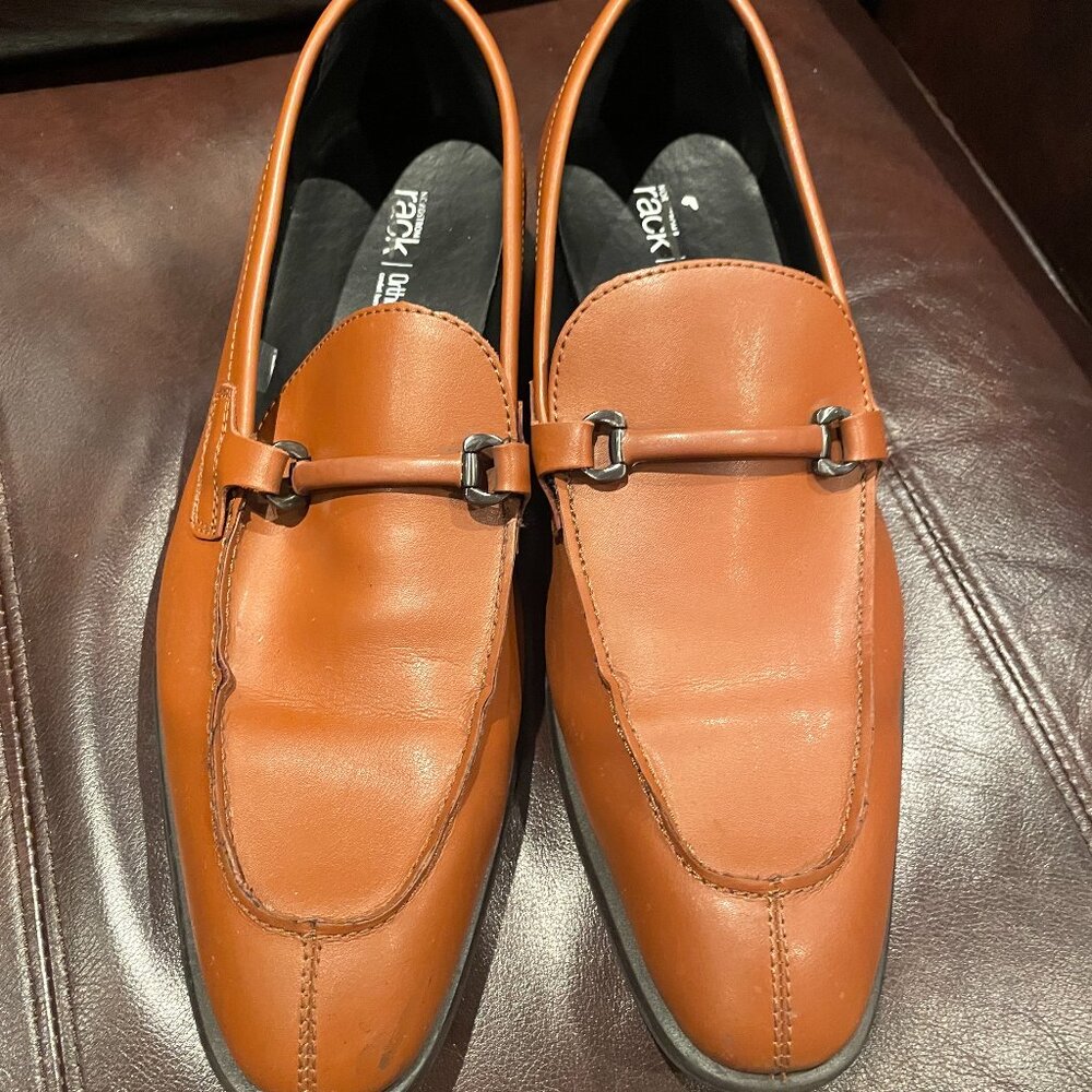 Nordstrom Rack Men’s Tan Leather Slip On Shoes Size 12